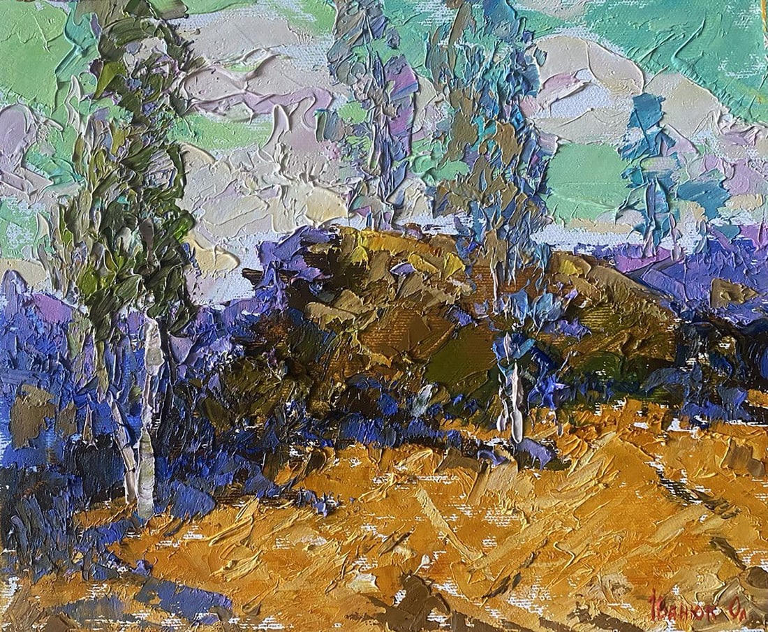 Oil painting Between the trees Alex Kalenyuk (1 of 8)