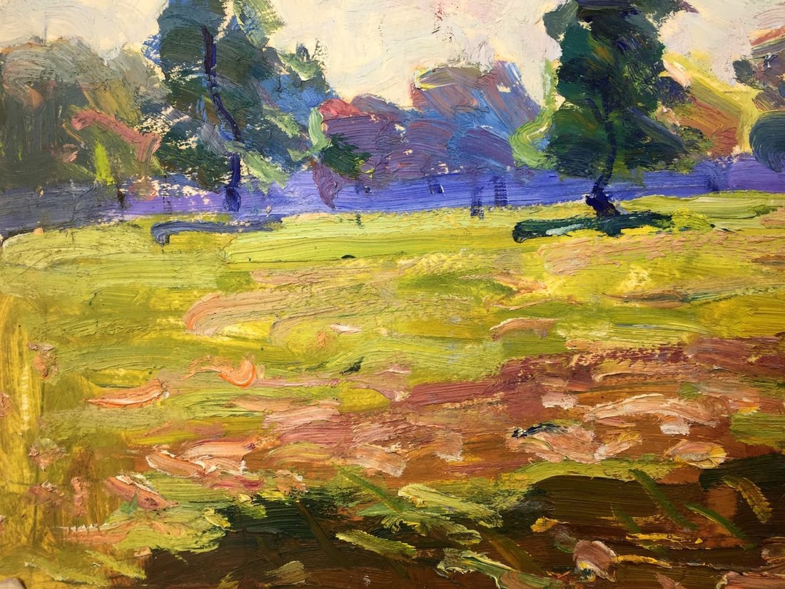 Oil painting Forest park original picture painter - 11