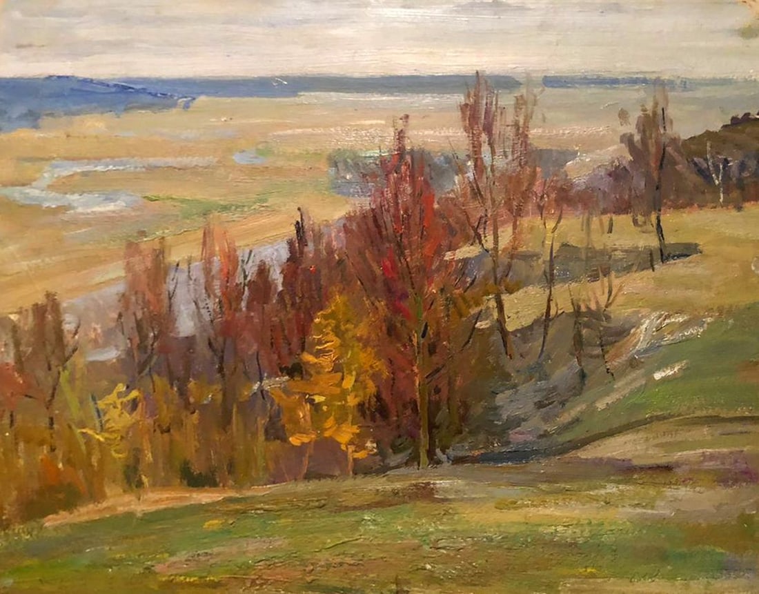 Oil painting Last snow Kogan-Shats Matvey Borisovich: Title: Oil painting Last snow Kogan-Shats Matvey Borisovich Description: No.GS 300A *** ABOUT THIS PAINTING *** * TITLE: "Last snow" * ARTISTS: Kogan-Shats Matvey Borisovich * SIZE: 48x58 cm/18.89x22.