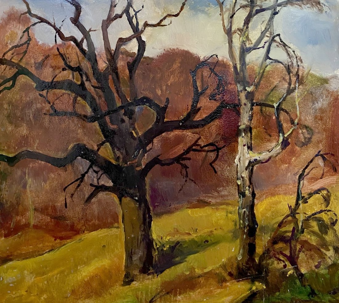 Oil painting Late fall Litvinov Oleg Arkad'yevich: Title: Oil painting Late fall Litvinov Oleg Arkad'yevich Description: No.Litv 250 *** ABOUT THIS PAINTING *** * TITLE: "Late fall" * ARTISTS: Litvinov Oleg Arkad'yevich * SIZE: 49.5x55 cm/19.48x21.65 