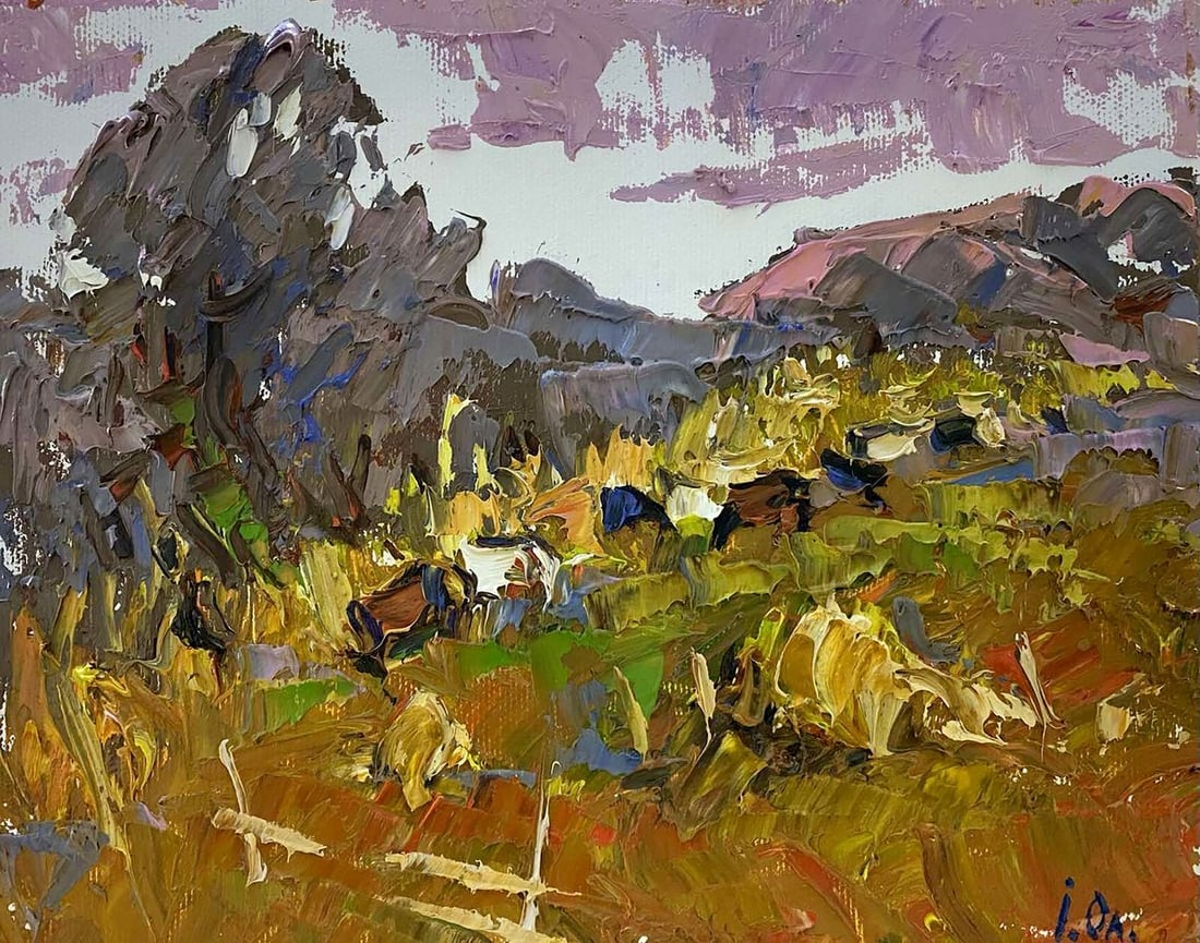 Oil painting On the autumn slopes Alex Kalenyuk (1 of 4)