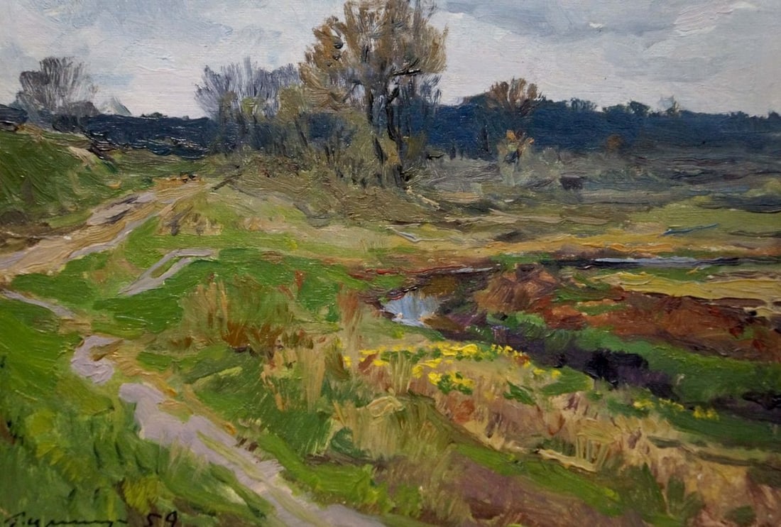 Oil painting Autumn Kryzhevsky (Krizhevsky) Grigory Zinovievich: Title: Oil painting Autumn Kryzhevsky (Krizhevsky) Grigory Zinovievich Description: No.Verns 521 *** ABOUT THIS PAINTING *** * TITLE: "Autumn" * ARTISTS: Kryzhevsky (Krizhevsky) Grigory Zinovievich * 