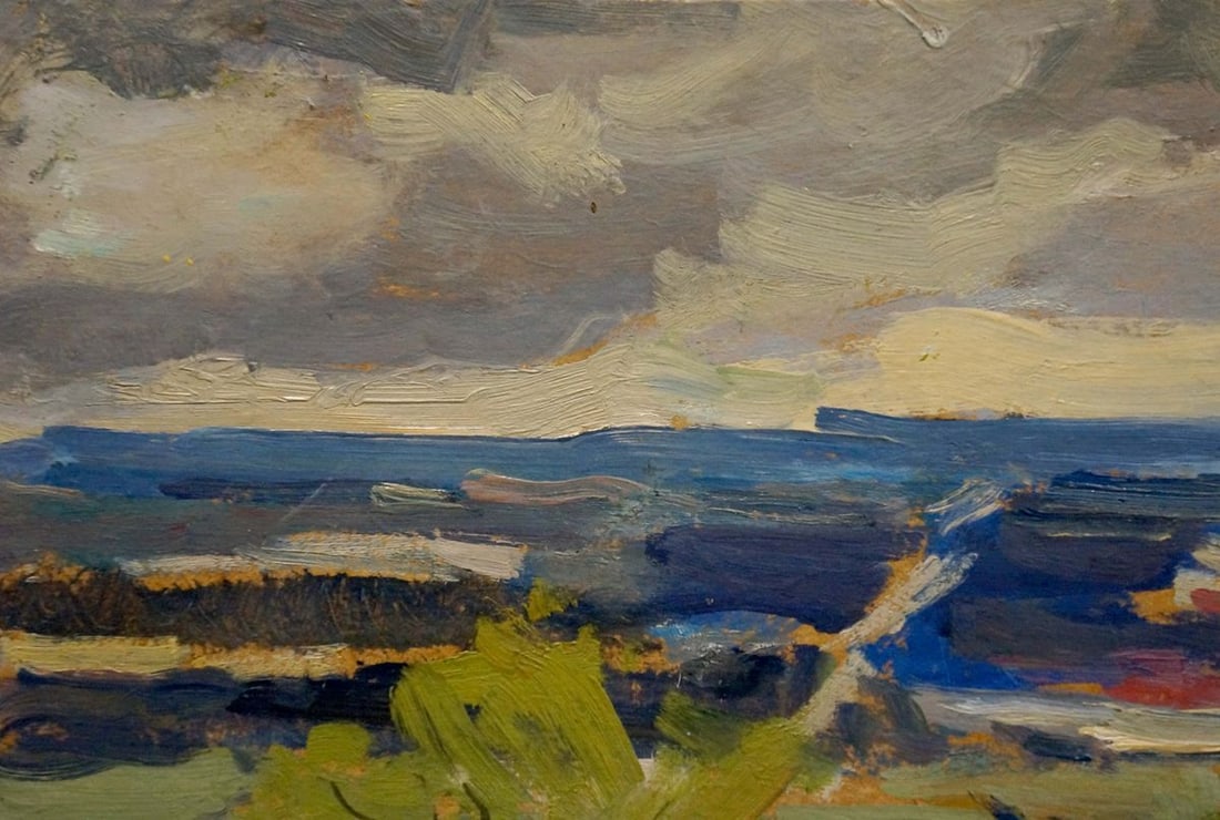 Oil painting Overlooking the village Buryachok Nikolay Ivanovich - 3