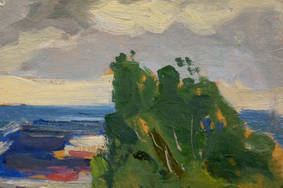 Oil painting Overlooking the village Buryachok Nikolay Ivanovich - 4