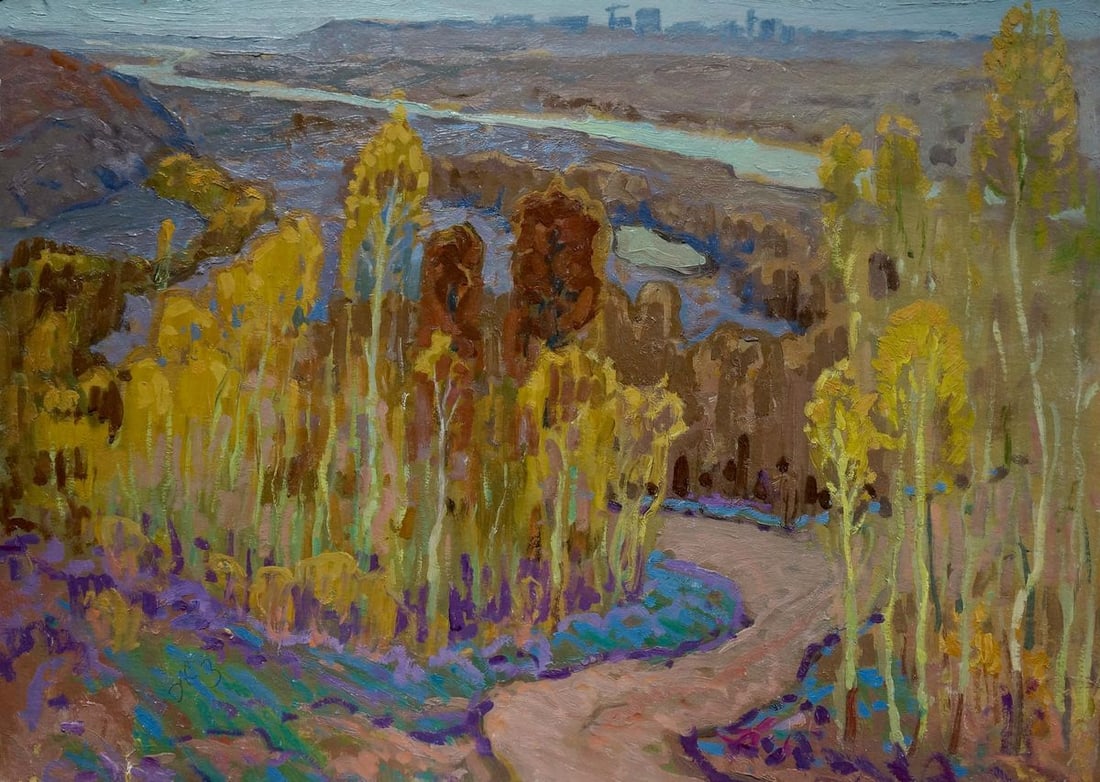 Oil painting Golden autumn Zhabinsky A. M.: Title: Oil painting Golden autumn Zhabinsky A. M. Description: No.Verns 641 *** ABOUT THIS PAINTING *** * TITLE: "Golden autumn" * ARTISTS: Zhabinsky A. M. * SIZE: 52x70 cm/20.47x27.55 inches' * MEDIU