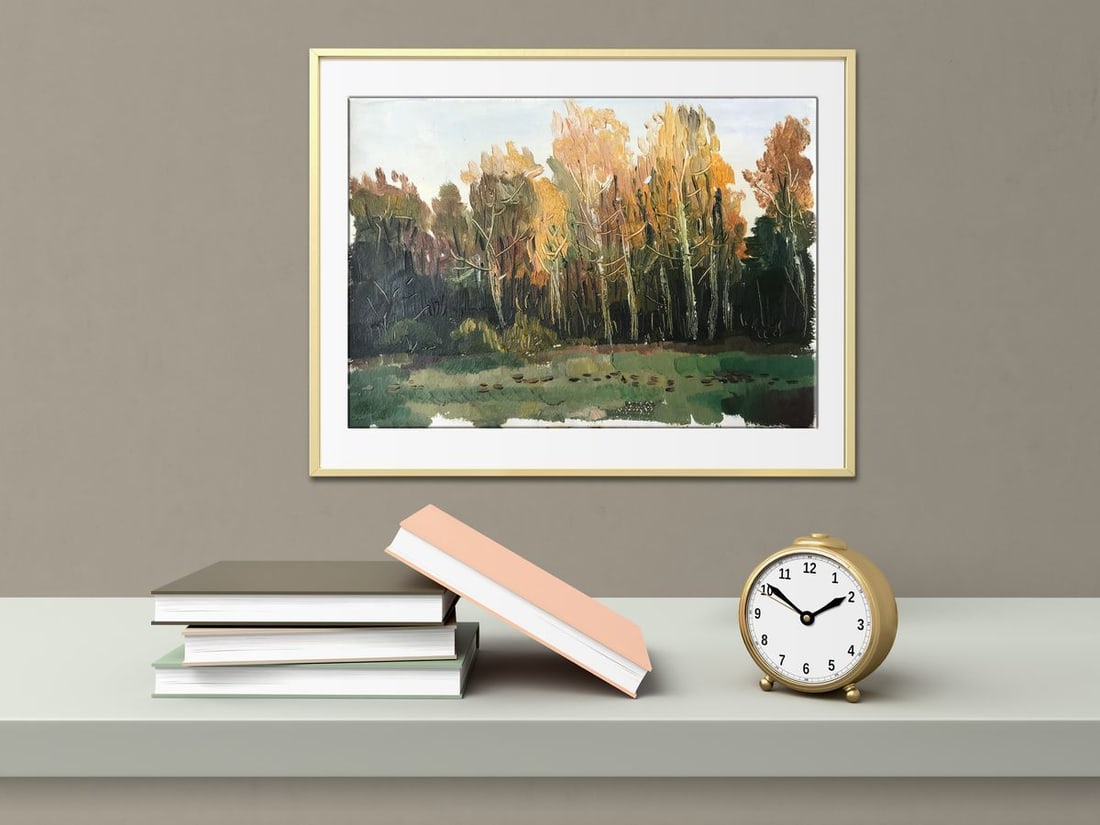 Oil painting Gold autumn Unknown artist - 3