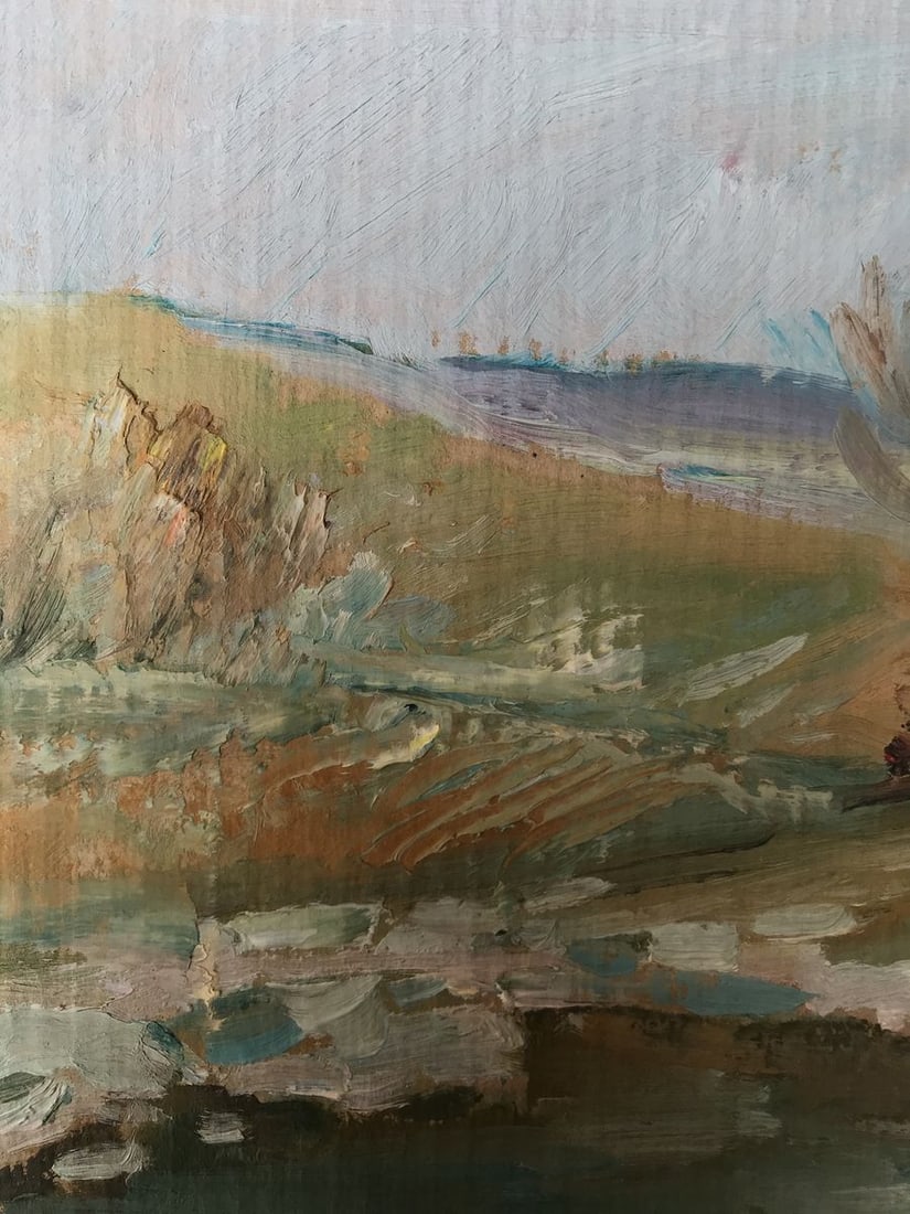 Oil painting House on the outskirts Unknown artist - 5