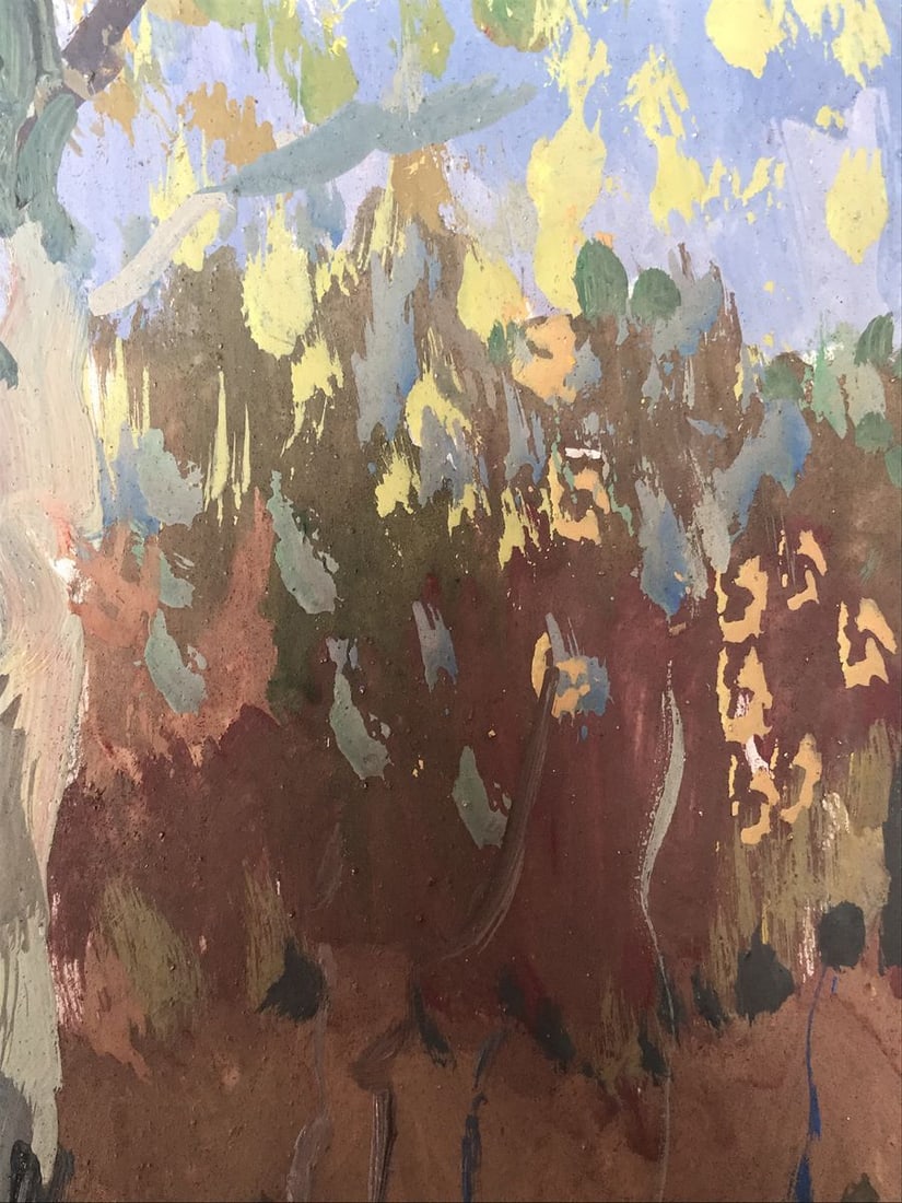 Oil painting Two birches Unknown artist - 8