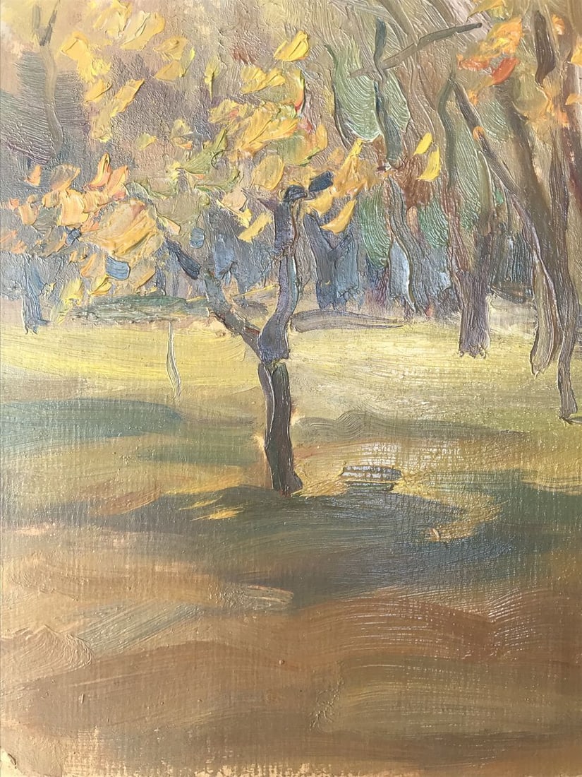 Oil painting Autumn forest Unknown artist - 5