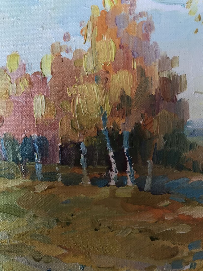 Oil painting Gold autumn Unknown artist - 6