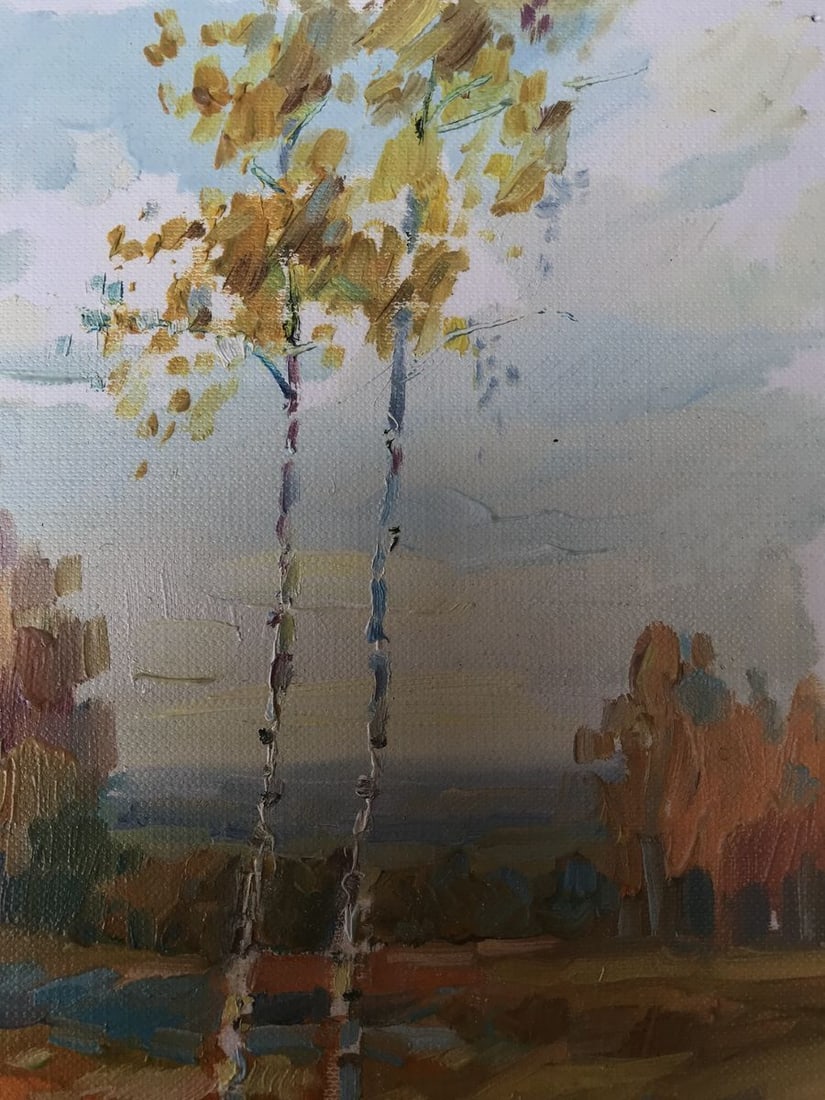 Oil painting Gold autumn Unknown artist - 9