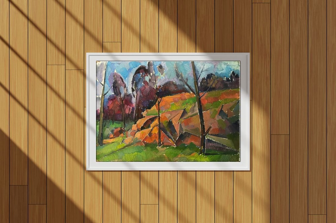 Abstract oil painting In the mountains Peter Tovpev - 2