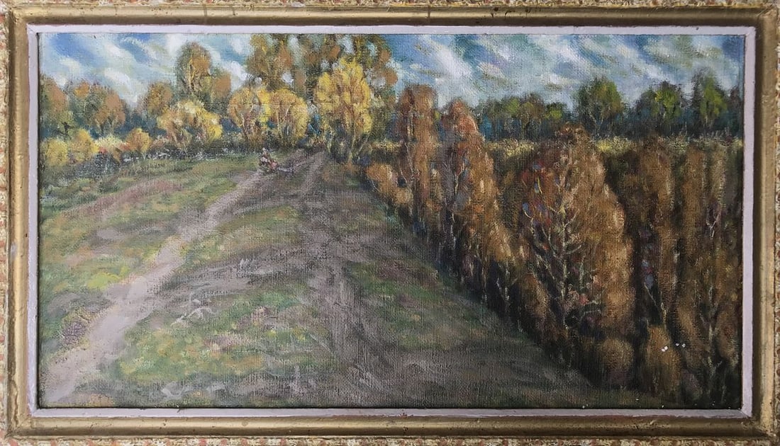 Oil painting Autumn Shapoval Ivan Leontyevich: Title: Oil painting Autumn Shapoval Ivan Leontyevich Description: No.AAA3014"Autumn" is a captivating oil painting that transports the viewer into a serene landscape bathed in the enchanting colors of