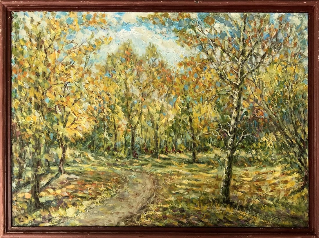 Oil painting Autumn Shapoval Ivan Leontyevich: Title: Oil painting Autumn Shapoval Ivan Leontyevich Description: No.AAA3036"Autumn" is a captivating oil painting that skillfully captures the essence of a serene landscape. The artist's brushstrokes