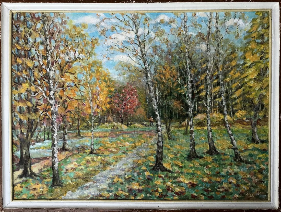 Oil painting Golden autumn Shapoval Ivan Leontyevich: Title: Oil painting Golden autumn Shapoval Ivan Leontyevich Description: No.AAA3044"Golden Autumn" is an exquisite oil painting that captures the breathtaking beauty of a serene landscape. The artist 