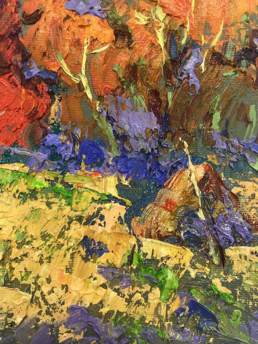 Oil painting Autumn crimson Alex Kalenyuk - 9