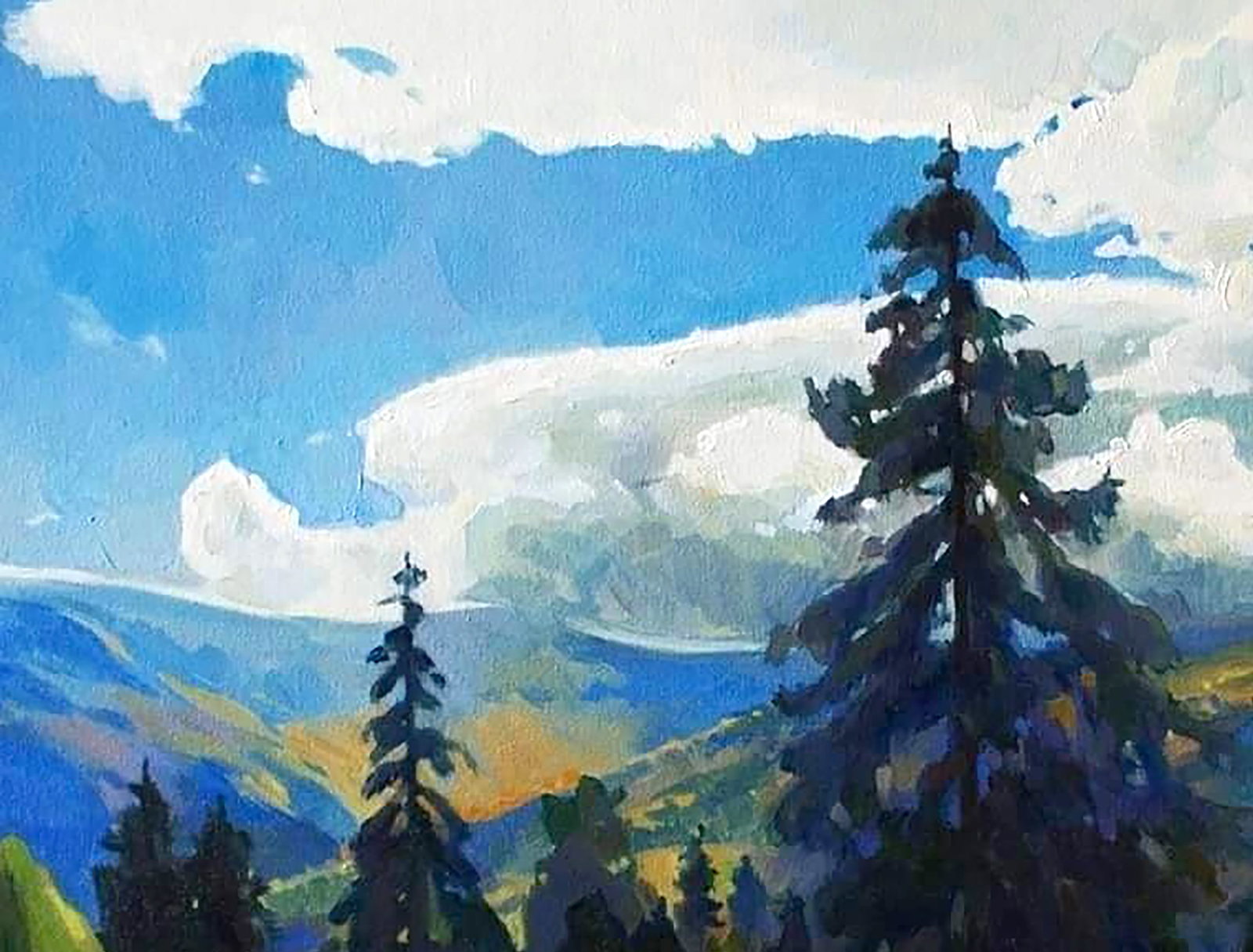 Oil painting September in the mountains Anastasia Yaroshevich - 2