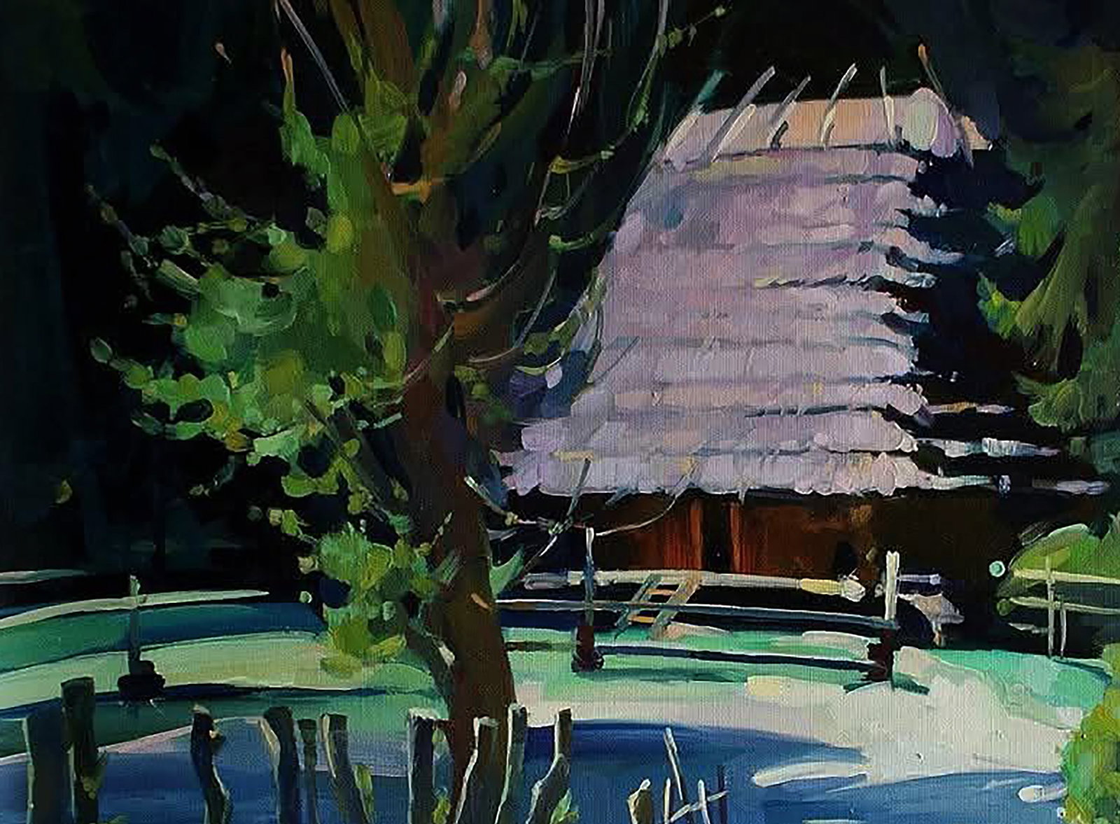 Oil painting In the village Anastasia Yaroshevich - 2