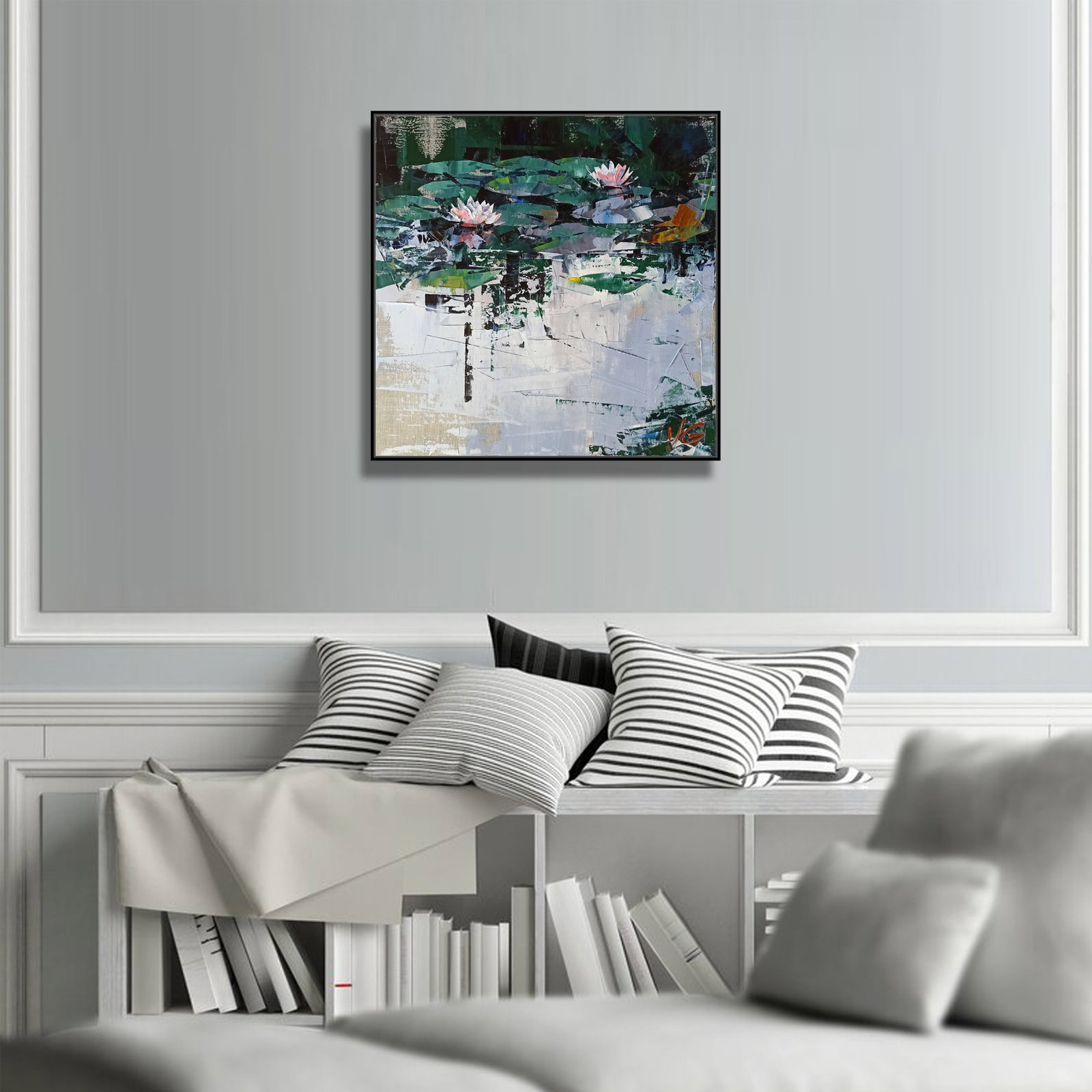 Oil painting Water lilies Volodymyr Gluhomanyuk - 2