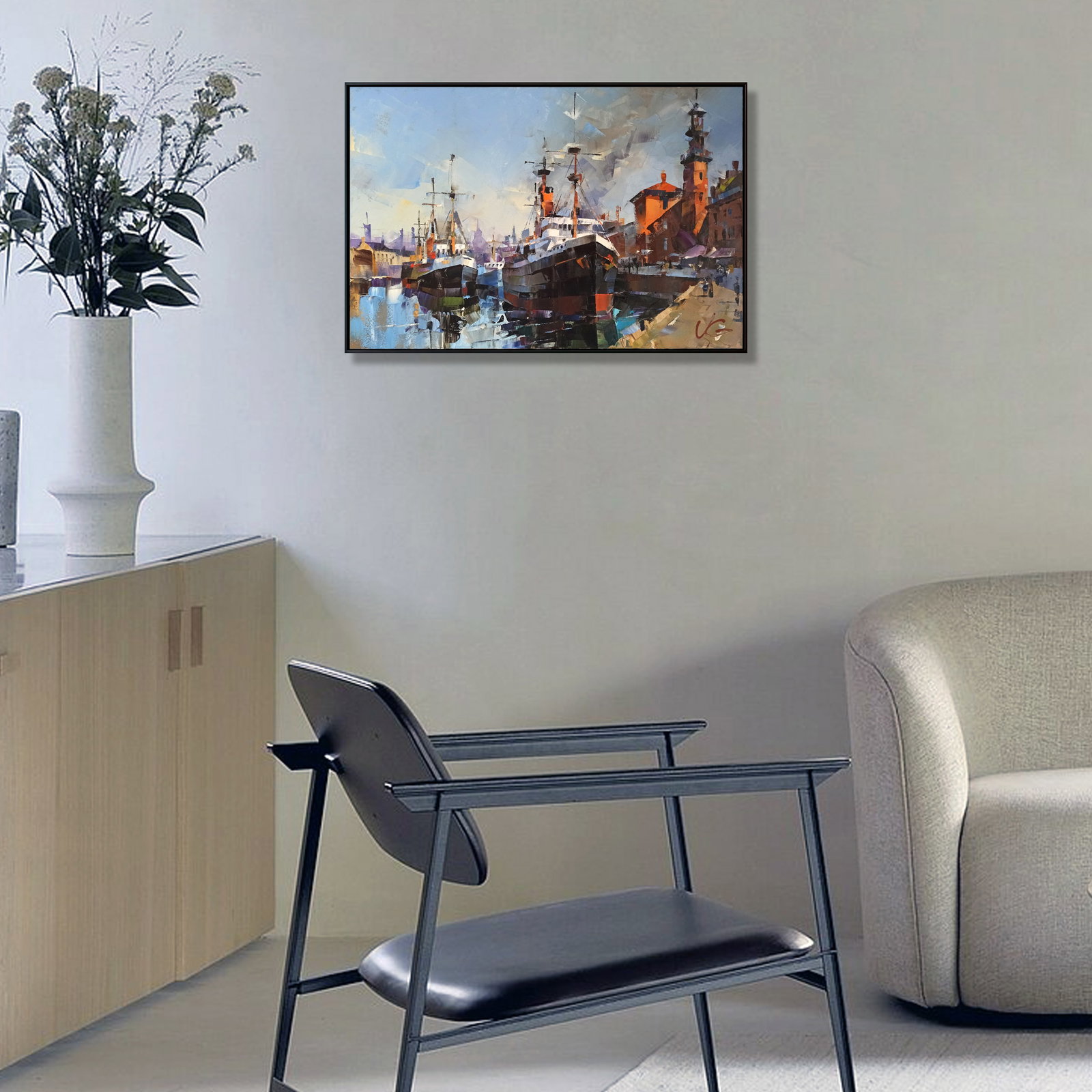 Oil painting Morning bustle Volodymyr Gluhomanyuk - 3