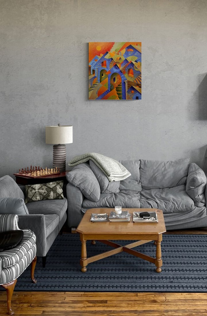 Oil painting Sunset in the Suburbs Sergey Voichenko - 2