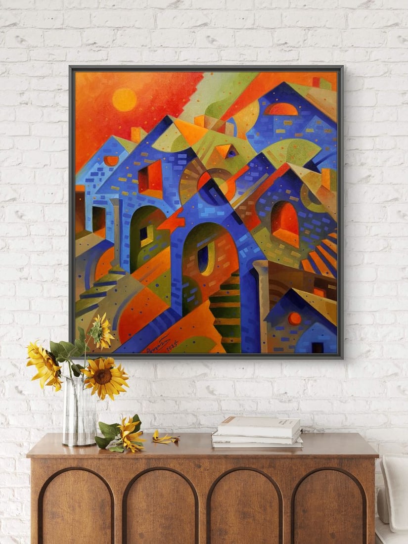 Oil painting Sunset in the Suburbs Sergey Voichenko - 3