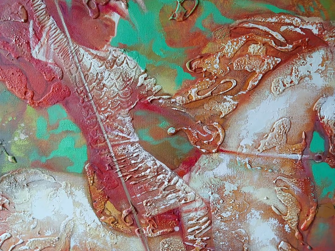 Abstract oil painting Warrior on horseback Anatoly Tarabanov - 10