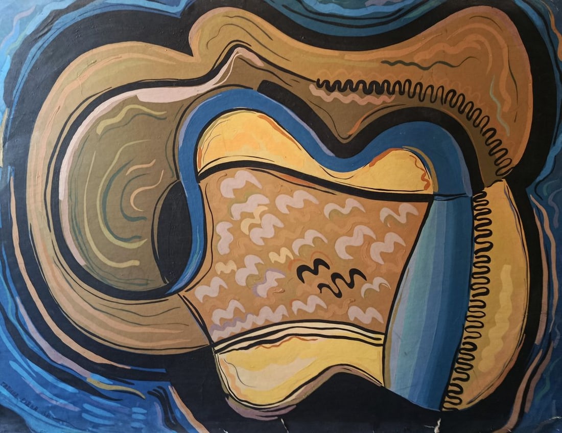 Acrylic painting Absorbing thoughts Galina Ridna: Title: Acrylic painting Absorbing thoughts Galina Ridna Description: ?Verne 484*** ABOUT THIS PAINTING **** TITLE: "Absorbing thoughts"* ARTISTS: Galina Ridna* SIZE: 77x100 cm/'30.31x39.37 inches'* ME