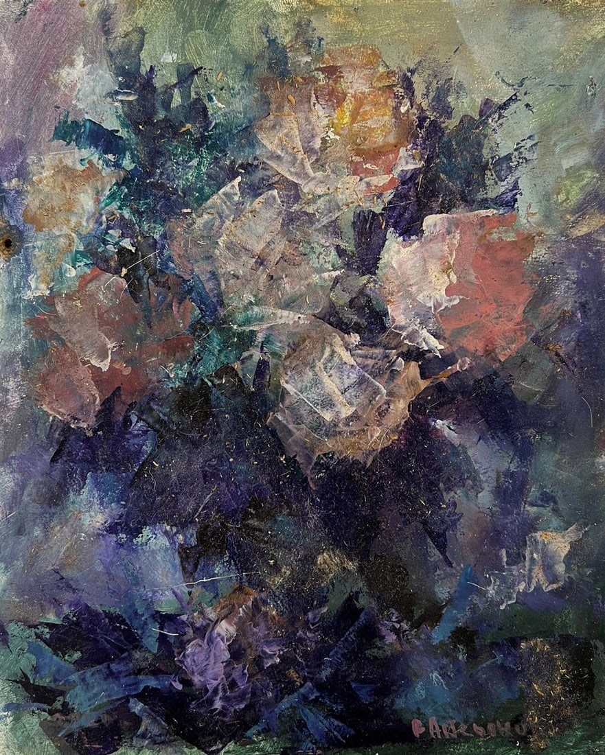 Oil painting A bouquet of delightful roses Vadim Aksenov - 3