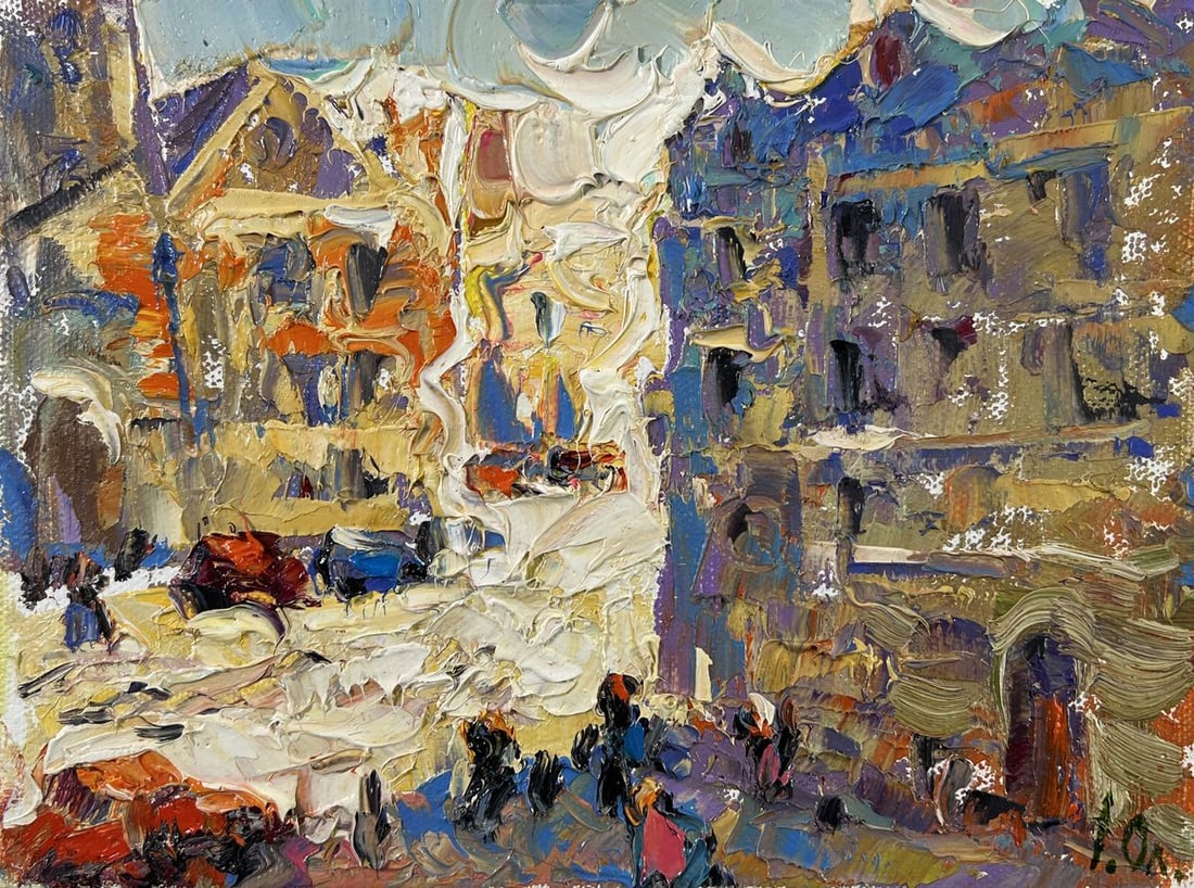 Oil painting Twilight Over the City Alex Kalenyuk - 3