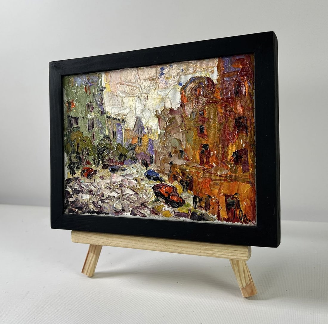 Oil painting City in the morning Alex Kalenyuk - 2