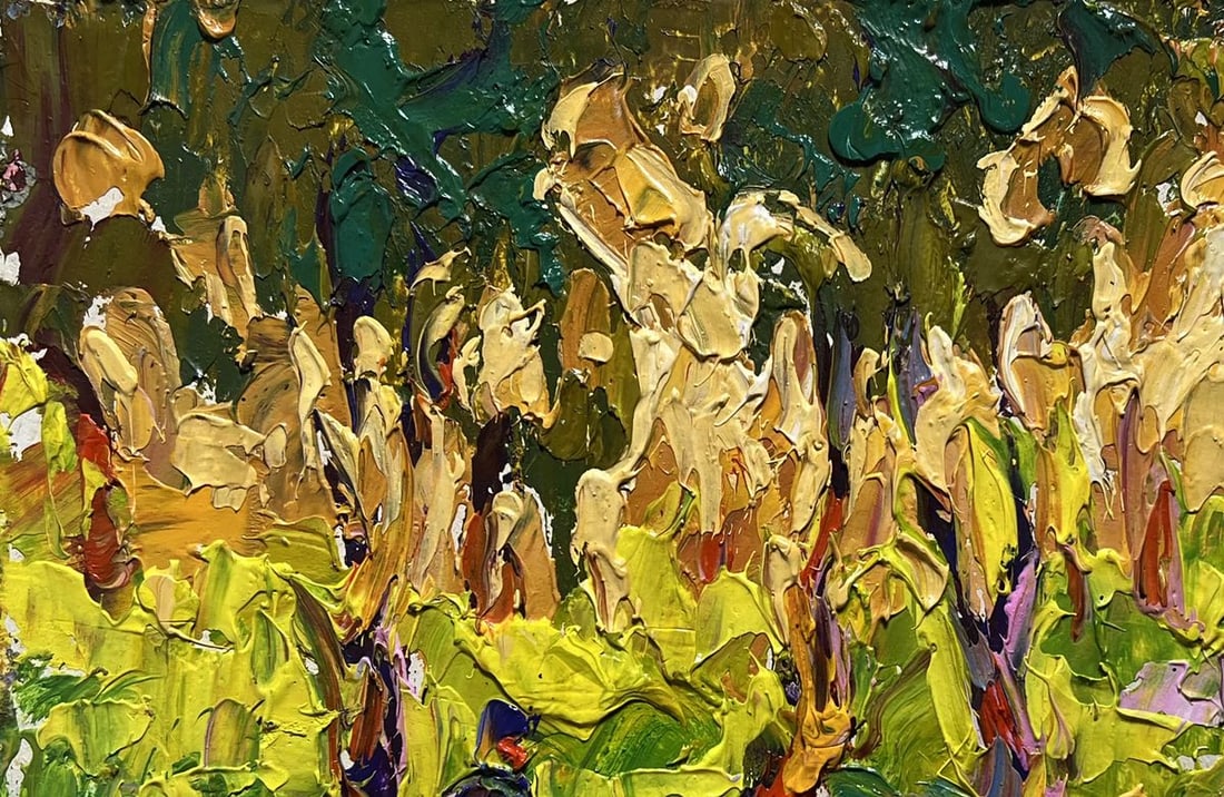 Oil painting On a walk in the morning in autumn Alex Kalenyuk - 7