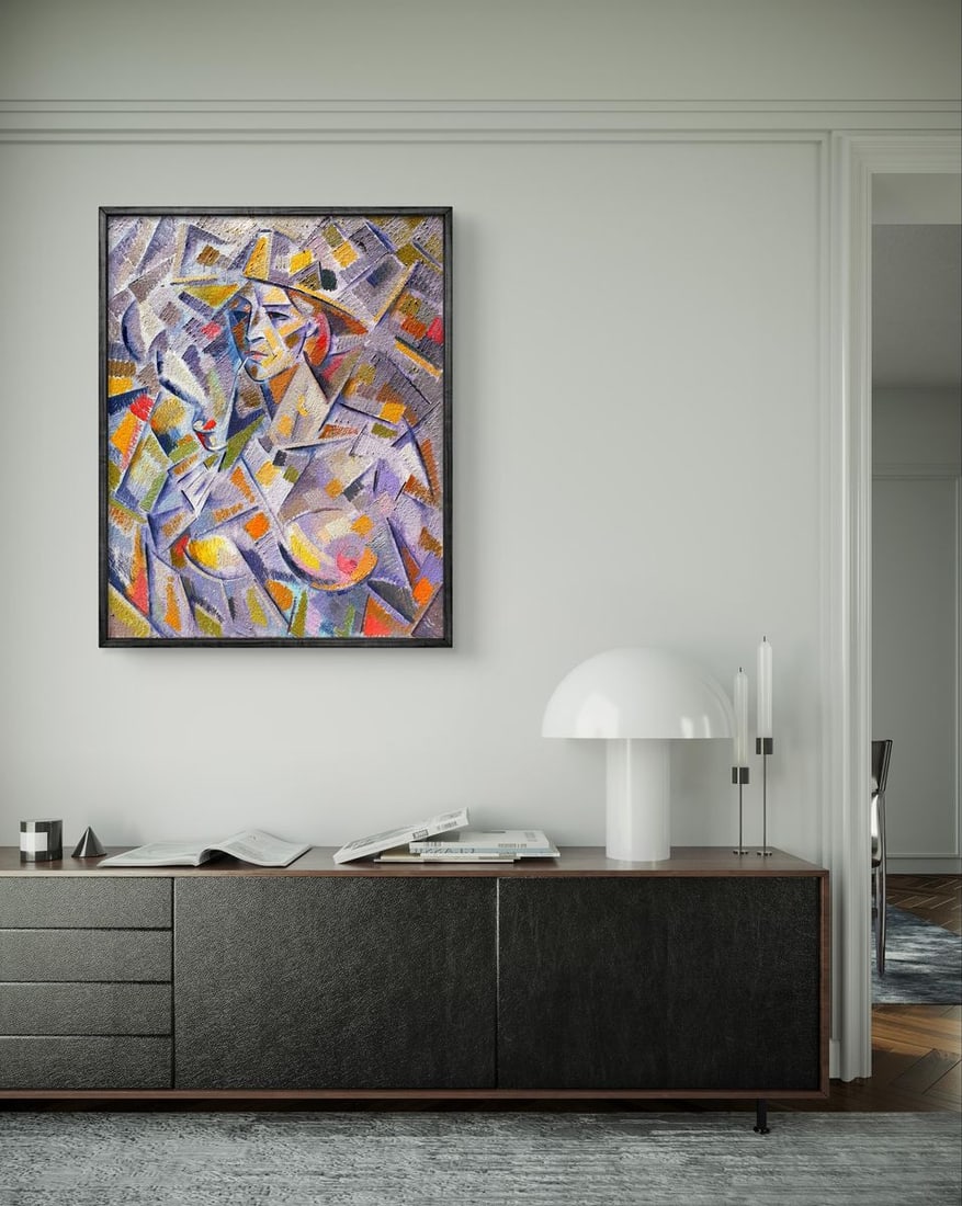 Abstract oil painting Portrait of Henriette Peter Tovpev - 2