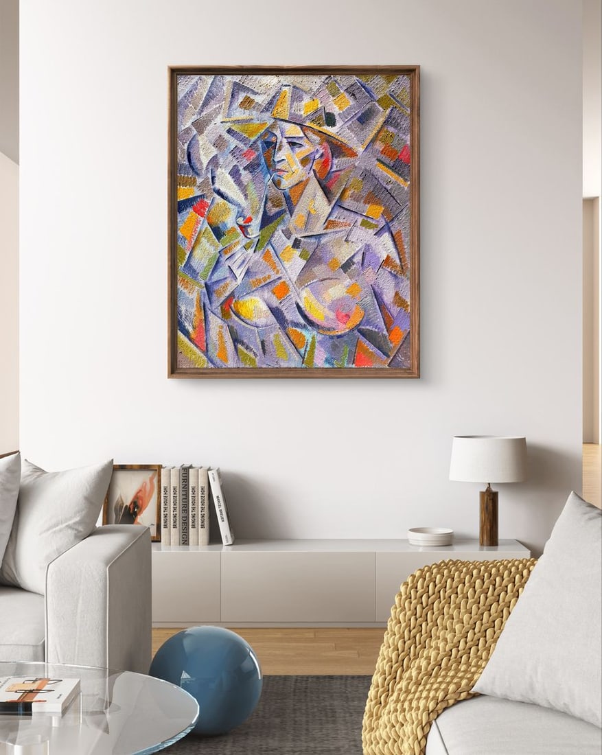 Abstract oil painting Portrait of Henriette Peter Tovpev - 3