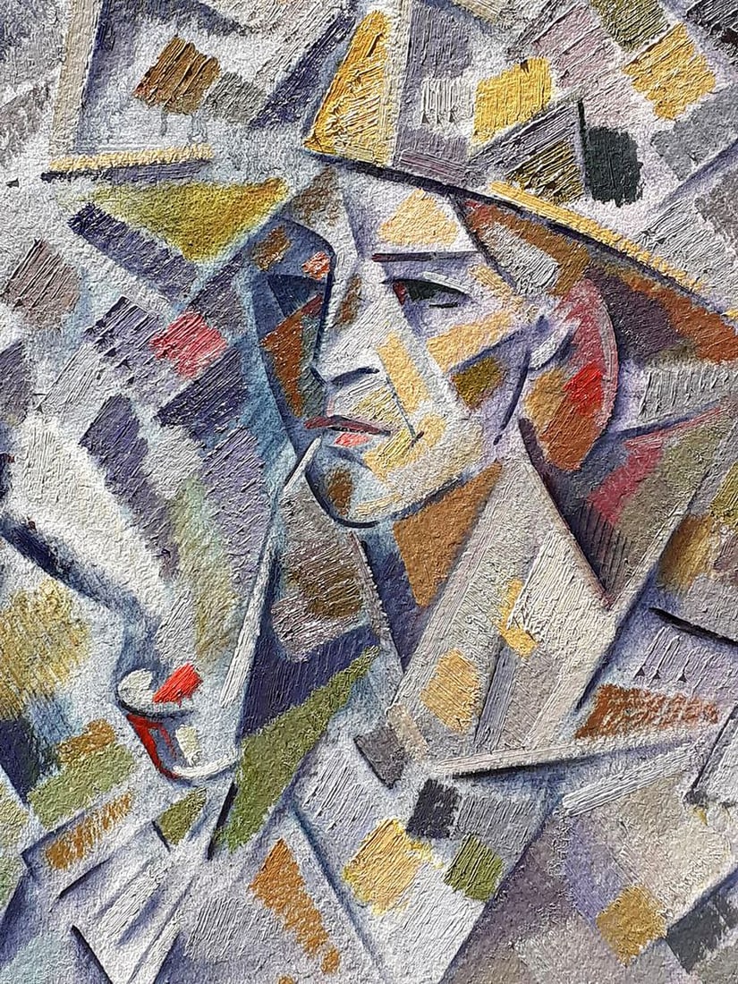 Abstract oil painting Portrait of Henriette Peter Tovpev - 4