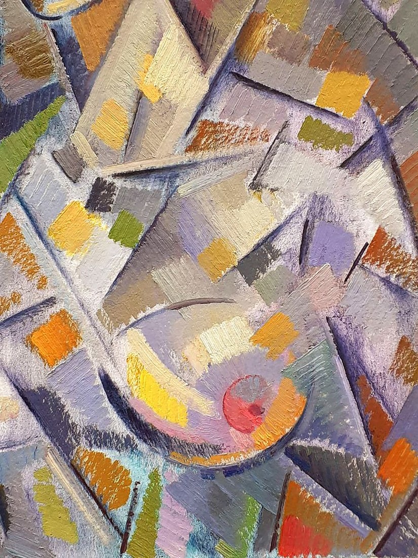 Abstract oil painting Portrait of Henriette Peter Tovpev - 6