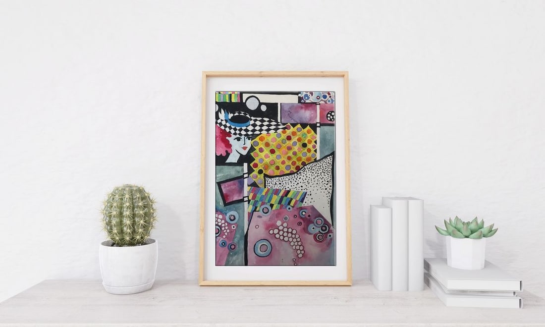 Abstract watercolor painting Vivid Thoughts Unknown artist - 2