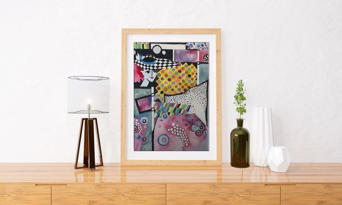 Abstract watercolor painting Vivid Thoughts Unknown artist - 3
