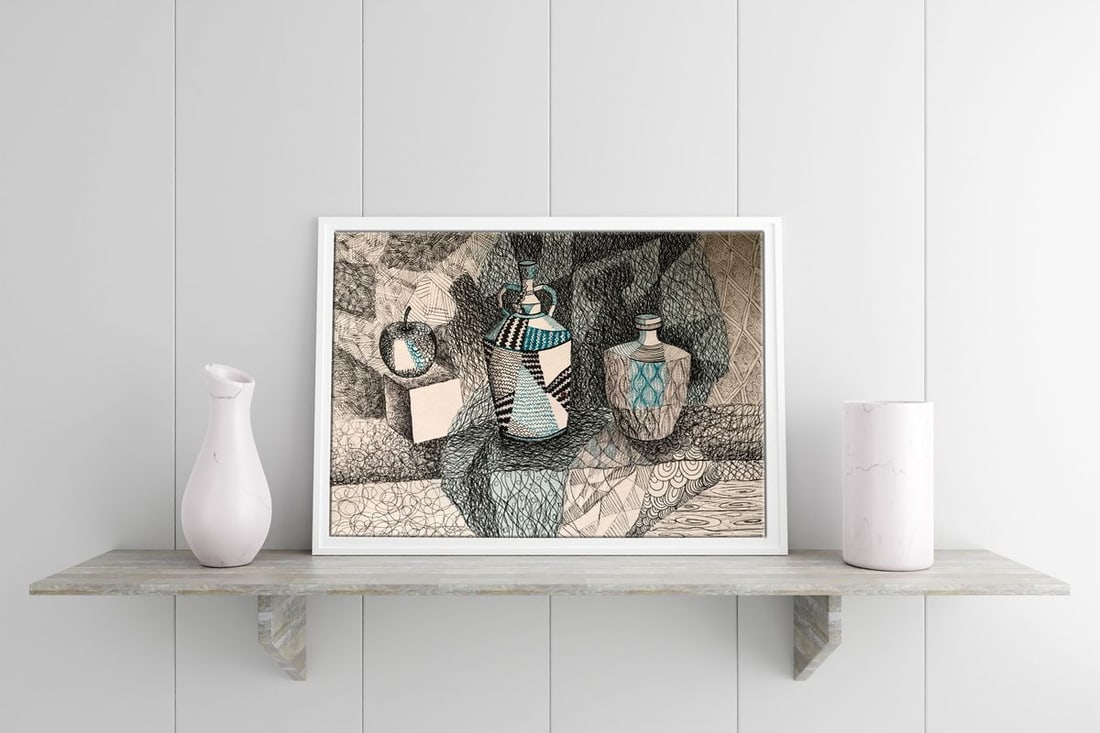 Abstract pen painting Home interior Unknown artist - 3