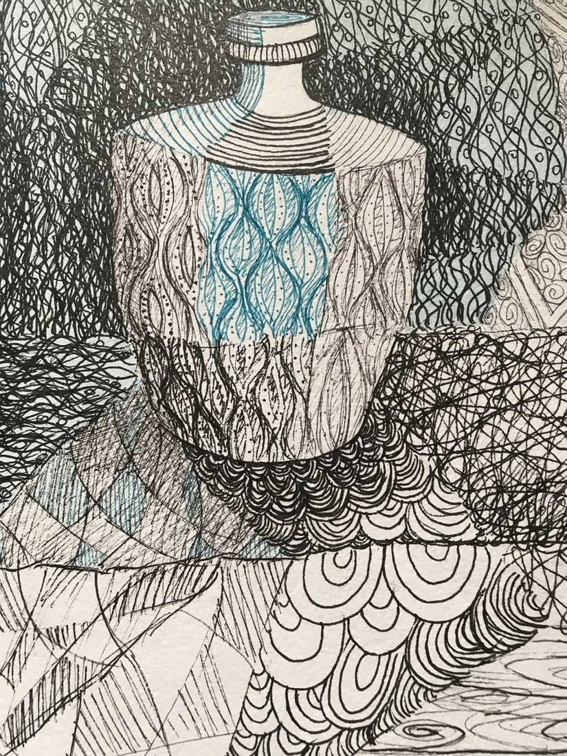 Abstract pen painting Home interior Unknown artist - 4