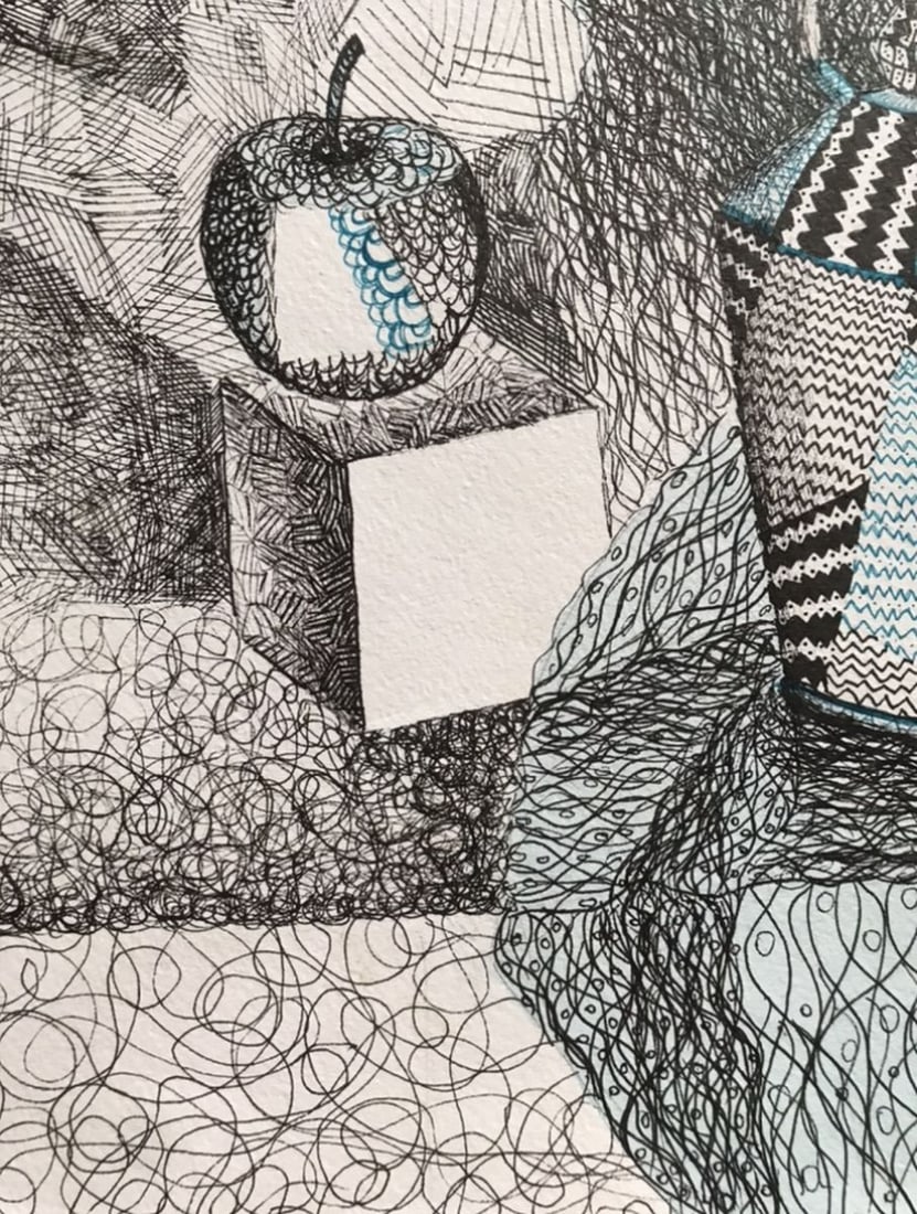 Abstract pen painting Home interior Unknown artist - 6