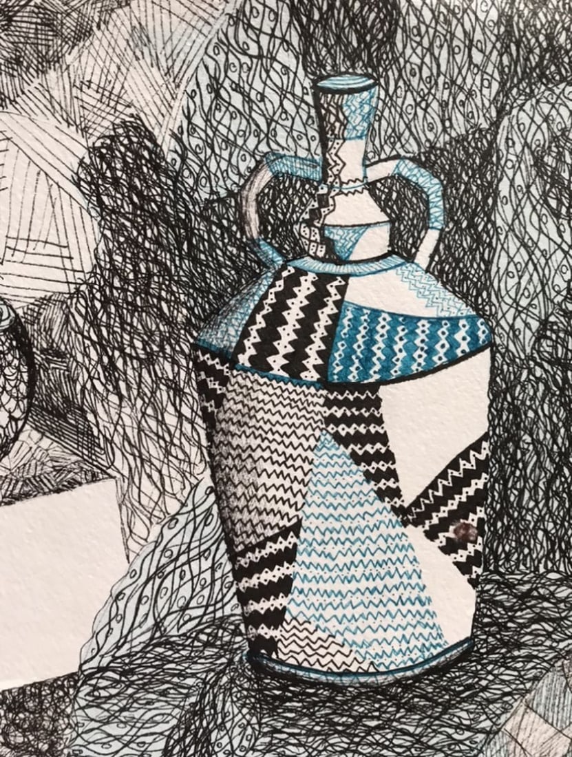 Abstract pen painting Home interior Unknown artist - 7