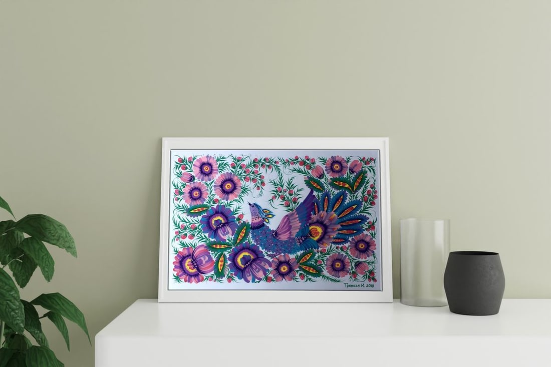 Acrylic painting Lovely bird Trenbach K. - 3