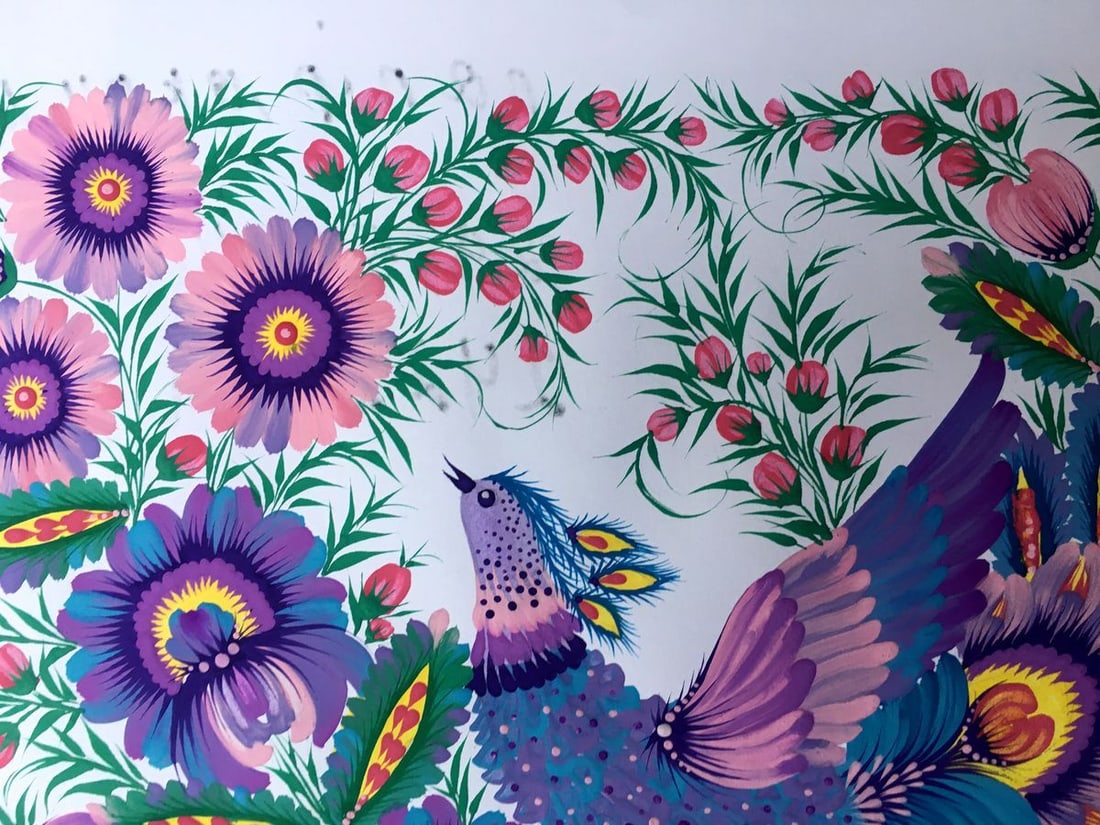 Acrylic painting Lovely bird Trenbach K. - 7