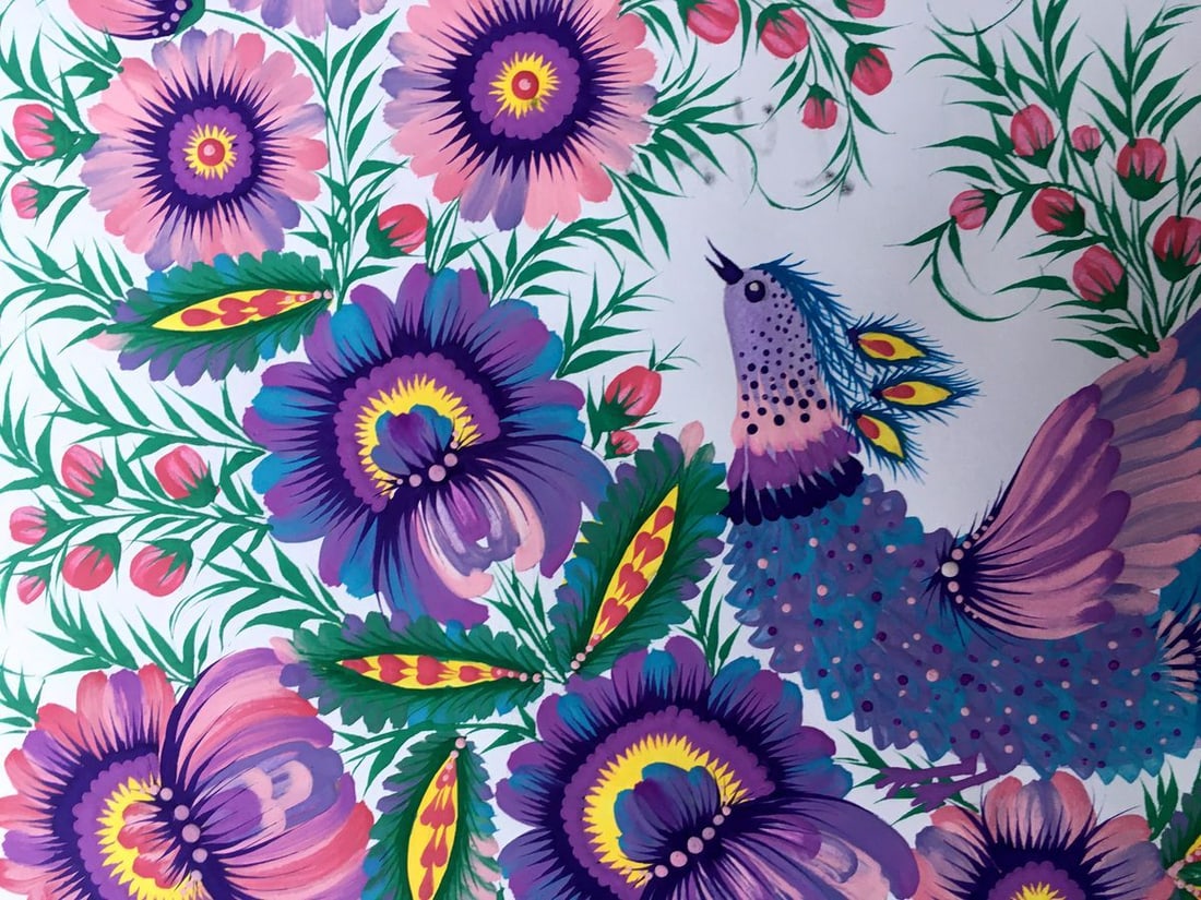Acrylic painting Lovely bird Trenbach K. - 8