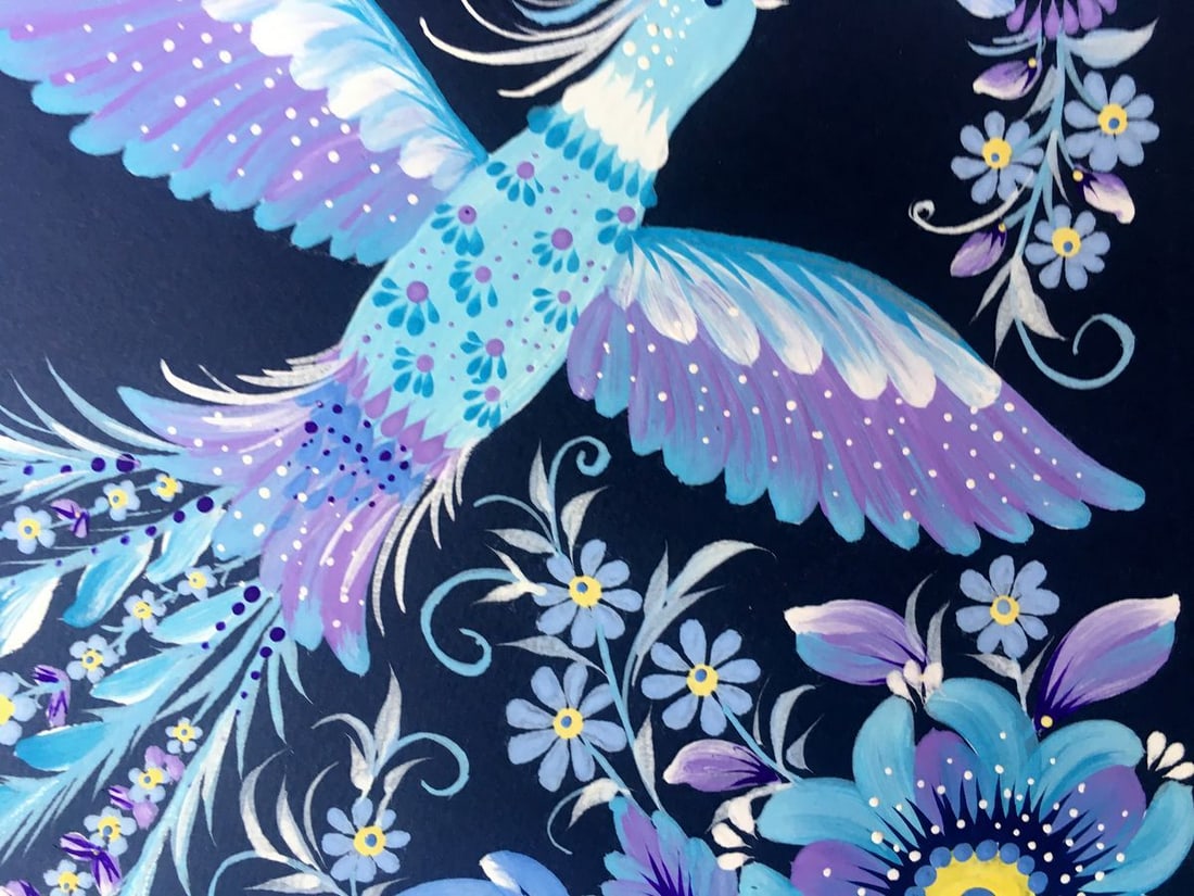 Acrylic painting Winter motif Trenbach K. - 7