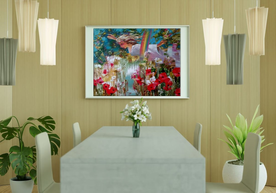 Abstract oil painting Rainbow Anatoly Tarabanov - 2