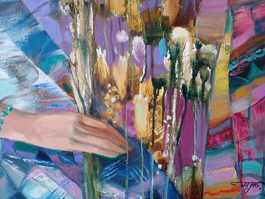 Abstract oil painting Flower Queen of the Night Anatoly Tarabanov - 12