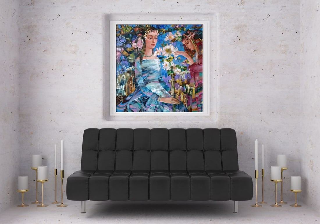 Abstract oil painting Flower Queen of the Night Anatoly Tarabanov - 2