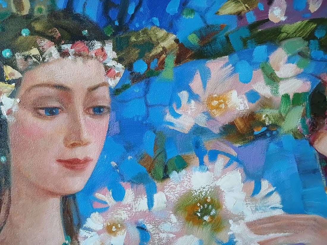 Abstract oil painting Flower Queen of the Night Anatoly Tarabanov - 5